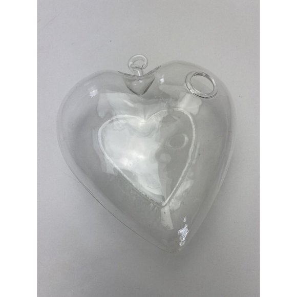 Cute Clear Glass Heart Window Decor, Hanging Plant Holder/ Water Beads - Picture 3 of 16